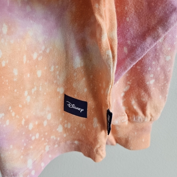 Disney 2024 Disney Parks Peach Pink Tie Dyed Lightweight Spirit Jersey NWT - Picture 4 of 7
